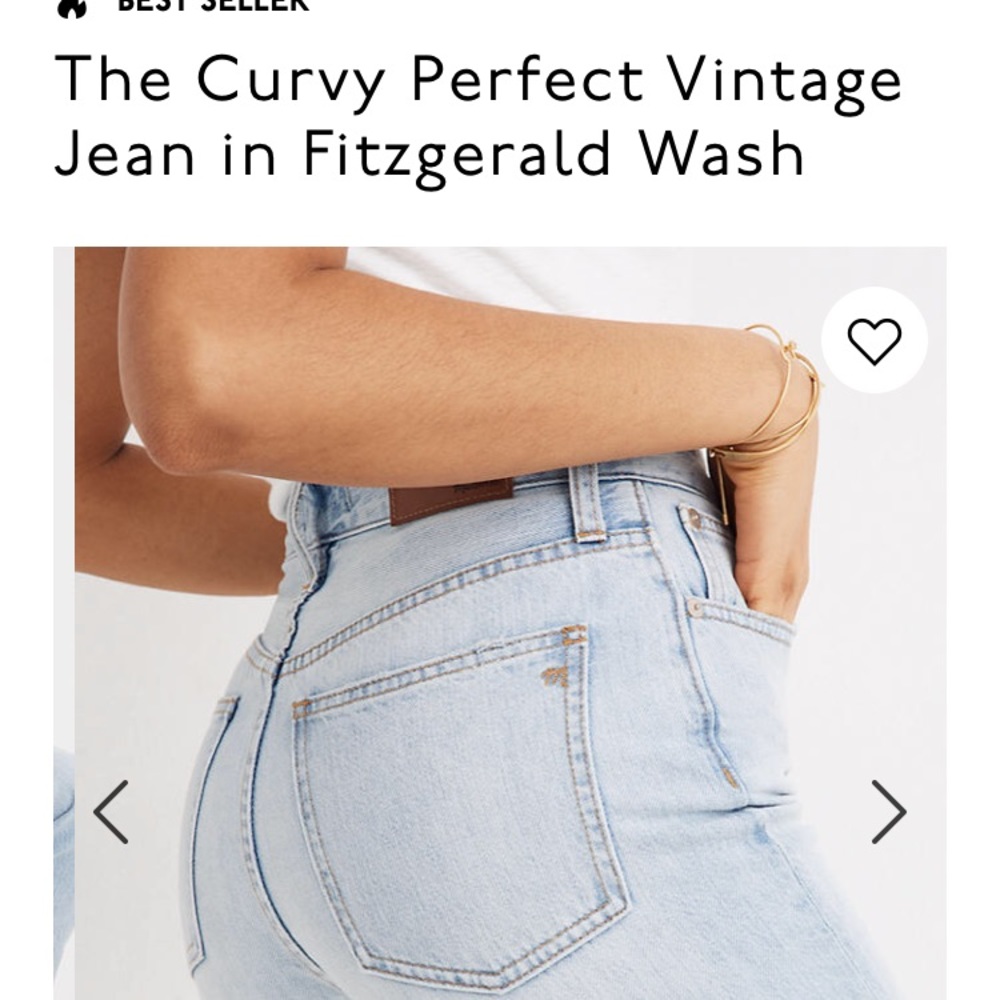 Madewell curvy perfect vintage jean